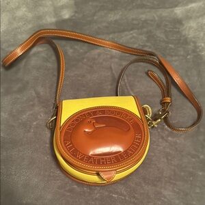 Dooney & Bourke Yellow and Brown Crossbody Bag